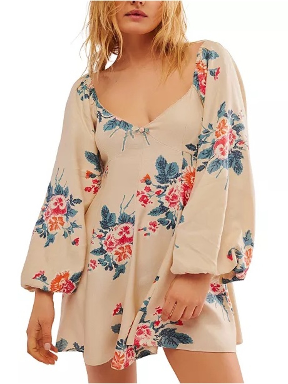 Free People Francesca Floral Print Mini Dress